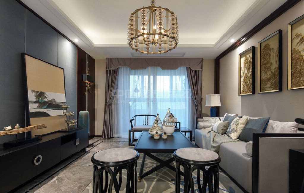 天成一品116m&sup2;新中式風格案例