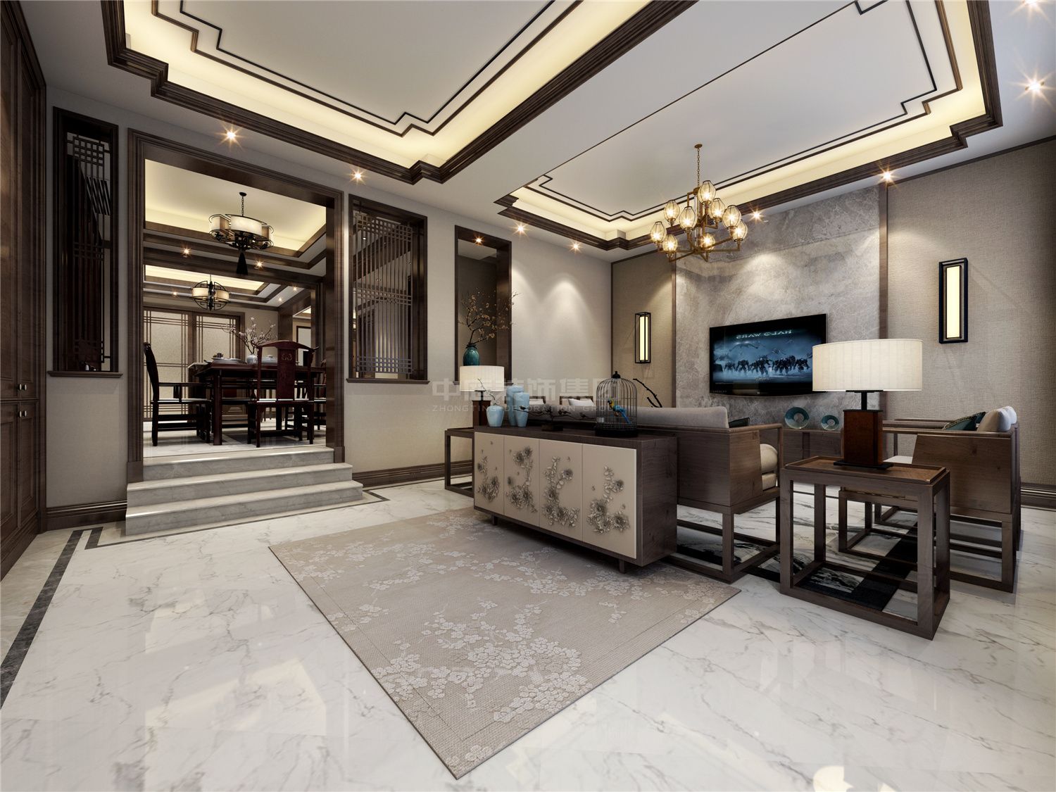 精通瑞城120m&sup2;新中式風格案例